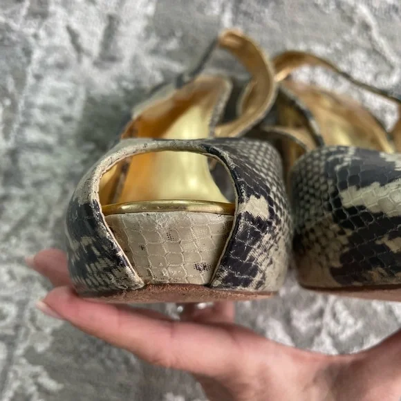 Python platform peep toe sling back - Picture 4 of 5